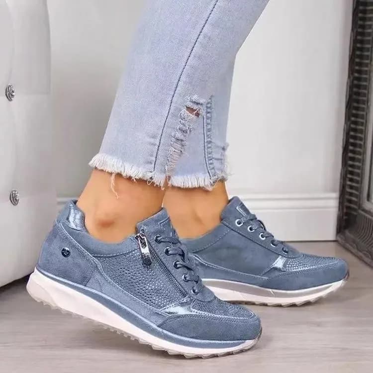 Dámské casual boty s tlustou podrážkou syntetická kůže nylonová podešev
