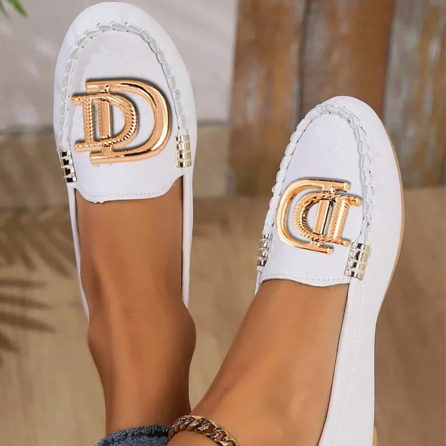 Dámské slip on loafers z umělé kůže elegantní pohodlné casual boty