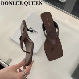 Dámské slip on sandály s úzkým páskem casual velikost 40 - náhled 5