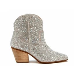 Dámské westernové boty kotníkové cowboy boots glitter třpytivé vysoké podpatky 2024 móda sexy - náhled 7