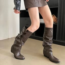 Dámské vysoké kozačky Western Gothic Punk y2k vintage rivets kovové ozdoby - náhled 7