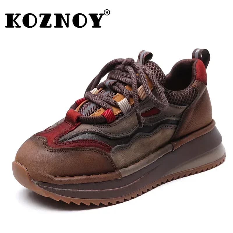 Dámské kožené kotníkové boty 4 cm podpatku pohodlné jarní podzimní chunky boty