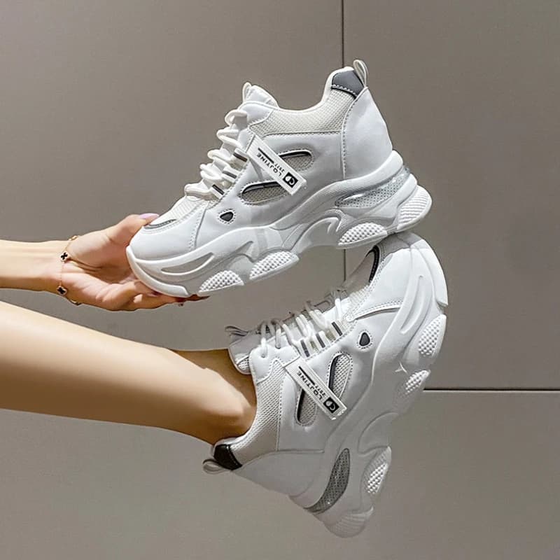 Ženy letní platformové tenisky retro styl pohodlné módní boty 2025