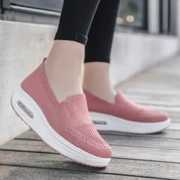 Dámské mesh loafers s platformou a zvýšenou výškou podpatku jarní a podzimní boty pro ženy - náhled 2