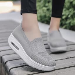 Dámské mesh loafers s platformou a zvýšenou výškou podpatku jarní a podzimní boty pro ženy - náhled 6