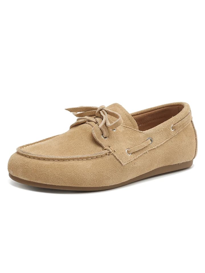 Dámské kožené ploché boty meruňkové 2025 trend šněrovací jaro podzim