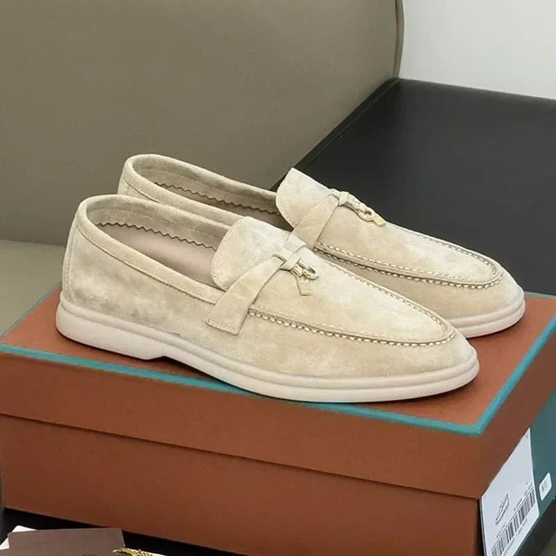 Kožené mokasíny pro ženy i muže pohodlné snadno obouvatelné ploché boty pro denní nošení a řízení