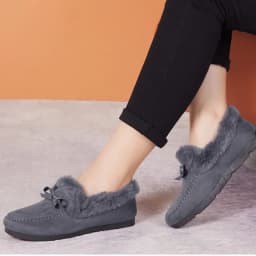 Zimní dámské mokasíny slip on teplé s plyšovou výstelkou neklouzavá podrážka - náhled 6
