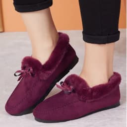 Zimní dámské mokasíny slip on teplé s plyšovou výstelkou neklouzavá podrážka - náhled 7