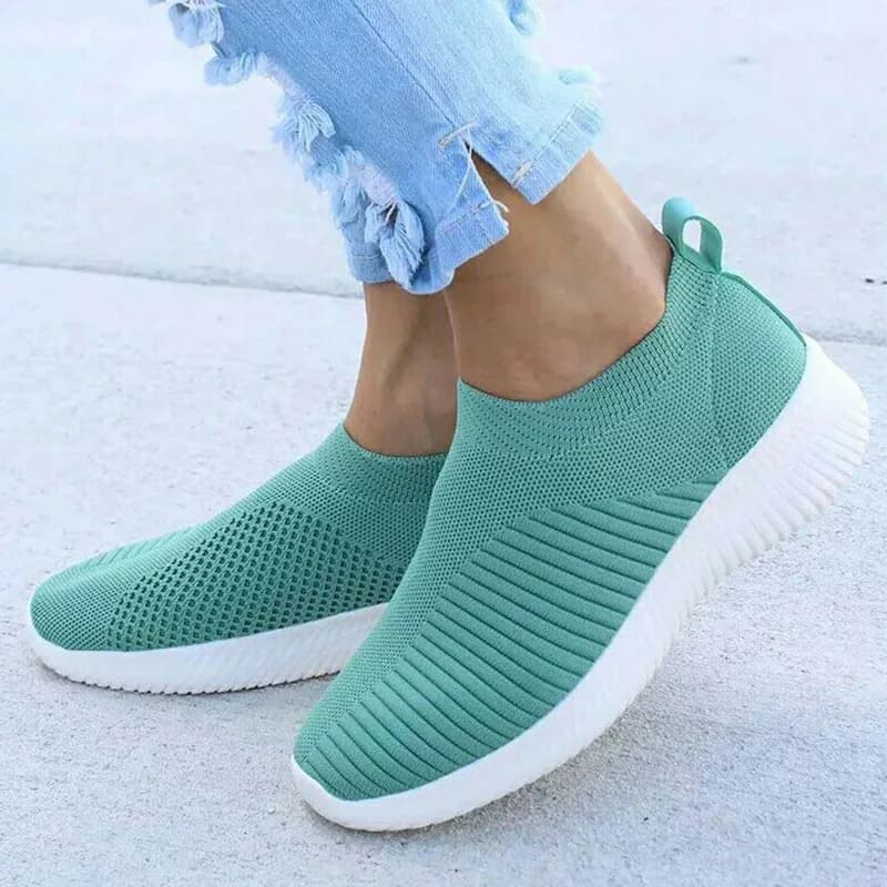 Dámské slip on tenisky bílé vzdušné pohodlné sportovní volnočasové boty