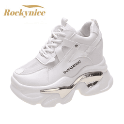 Dámské chunky sneakers platforma 11 cm prodyšná síťovina letní sportovní casual obuv - náhled 2