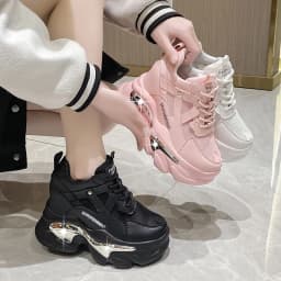 Dámské chunky sneakers platforma 11 cm prodyšná síťovina letní sportovní casual obuv - náhled 7