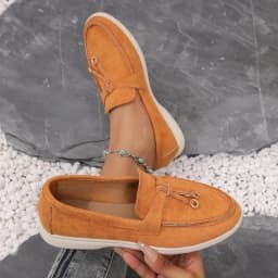 Dámské ploché slip-on boty loafers syntetický semiš prodyšné elegantní podzimní business - náhled 5