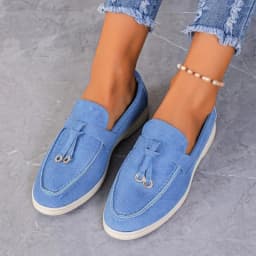 Dámské ploché slip-on boty loafers syntetický semiš prodyšné elegantní podzimní business - náhled 6