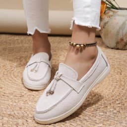 Dámské ploché slip-on boty loafers syntetický semiš prodyšné elegantní podzimní business - náhled 4