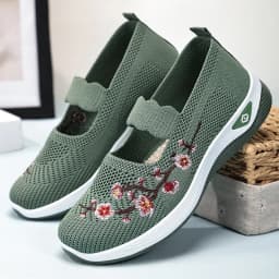 Letní vyšívané dámské boty casual s měkkou podrážkou pohodlné látkové boty - náhled 2