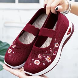 Letní vyšívané dámské boty casual s měkkou podrážkou pohodlné látkové boty - náhled 5