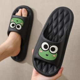 Letní plážové pantofle měkké antiskluzové žabky s motivem žáby - náhled 4