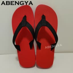 Letní unisex žabky s tlustou podrážkou červené barvy pro pláž a volný čas - náhled 4