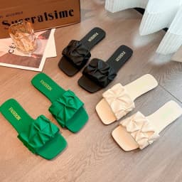 Letní dámské pantofle žabky slip on ploché zelené 35-42 - náhled 5