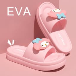 Dívčí měkké EVA pantofle s polstrovanou stélkou vnitřní i venkovní pohodlné slides - náhled 2