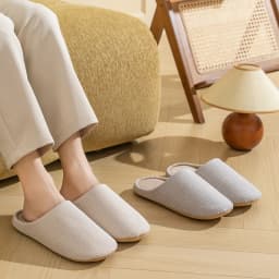 Unisex domácí pantofle s měkkou kožešinou teplé vnitřní protiskluzová podrážka podzim jaře - náhled 5