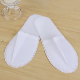 10 párů bílé jednorázové netkané pantofle unisex pro cestování hotel i domov - náhled 4