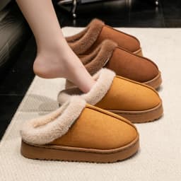 Podzimní a zimní unisex domácí pantofle teplé plyšové boty - náhled 3