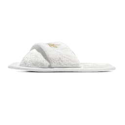 Svatební domácí pantofle slip on pro nevěstu a družičky s překříženým páskem - náhled 3
