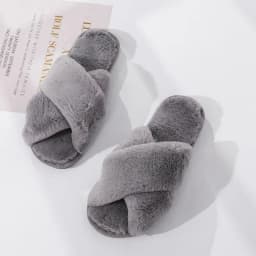 Zimní dámské domácí pantofle s umělou kožešinou teplé slip-on pohodlné - náhled 4