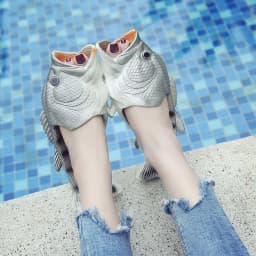 Rybí vtipné pantofle unisex pro muže i ženy a děti letní plážové papuče velikosti 24-47 - náhled 2