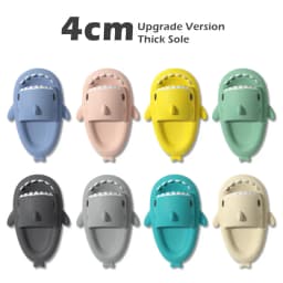 Žraločí plážové pantofle 4 cm platforma pro ženy i muže EVA měkké - náhled 3