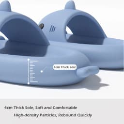 Žraločí plážové pantofle 4 cm platforma pro ženy i muže EVA měkké - náhled 6