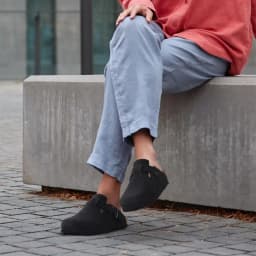 Letní semišové nazouváky unisex korkové s nastavitelnou přezkou a protiskluzovou podrážkou - náhled 7