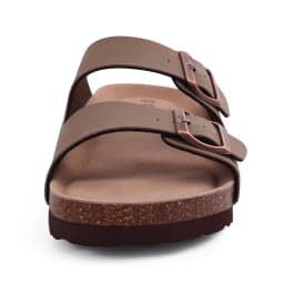 Korkové dámské sandály semišové ploché letní plážové s nastavitelnou sponou - náhled 4