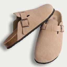 Semišové clogs pro ženy i muže letní korkové sandály s měkkou stélkou a podporou klenby - náhled 2