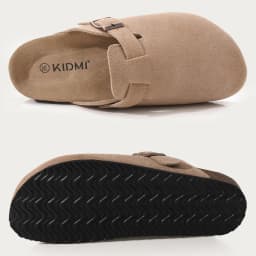 Semišové clogs pro ženy i muže letní korkové sandály s měkkou stélkou a podporou klenby - náhled 7
