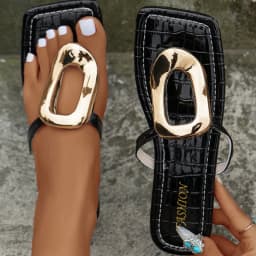 Dámské pantofle slip on protiskluzové letní plážové sandály luxusní ploché sandály - náhled 6