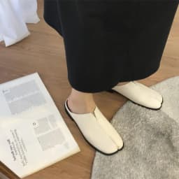 Dámské pantofle tabi s rozděleným palcem slip on mules s kulatou špičkou - náhled 5