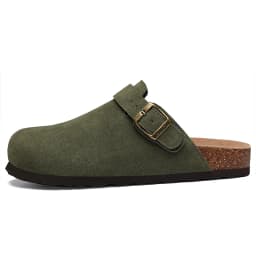Semišové mules s nastavitelným páskem a korkovou stélkou s podporou klenby unisex outdoor boty - náhled 2