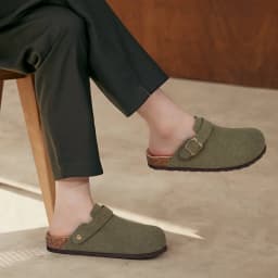 Semišové mules s nastavitelným páskem a korkovou stélkou s podporou klenby unisex outdoor boty - náhled 4
