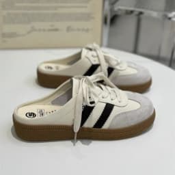 Dámské mules slip on platforma letní volnočasové boty s kulatou špičkou - náhled 2