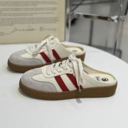 Dámské mules slip on platforma letní volnočasové boty s kulatou špičkou - náhled 4