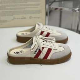 Dámské mules slip on platforma letní volnočasové boty s kulatou špičkou - náhled 5