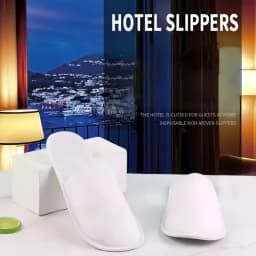 10 párů spa pantoflí s plyšovou podšívkou uzavřená špička jednorázové pro muže i ženy pro rodiny - náhled 4