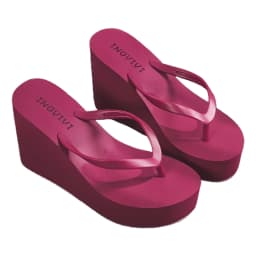 Dámské žabky na platformě wedges pohodlné letní sandály na pláži s 9 cm výškou - náhled 2