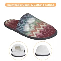 Zig Zag Geometrické pantofle pro ženy s vlastním potiskem pro hotelové hosty boho styl - náhled 4