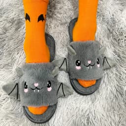 Halloween netopýří pantofle pro ženy i muže plyšové lehké domácí tiché pohodlné - náhled 4