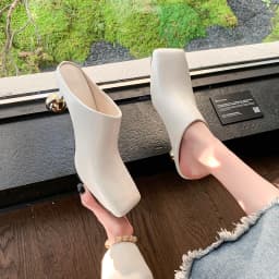 6,5 cm vysoké dámské sandály s čtvercovou špičkou letní elegantní - náhled 4