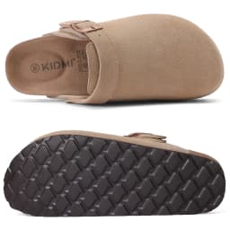 Dámské kožené clogs s korkovou stélkou a nastavitelným páskem pohodlné outdoorové pantofle - náhled 2